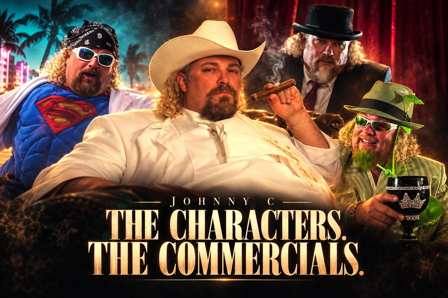 Johnny C as Boss Hog, Mo’ Money Vice, the Southern King Taxes Godfather, and Mr. Green